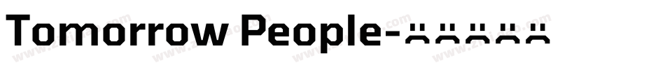 Tomorrow People字体转换